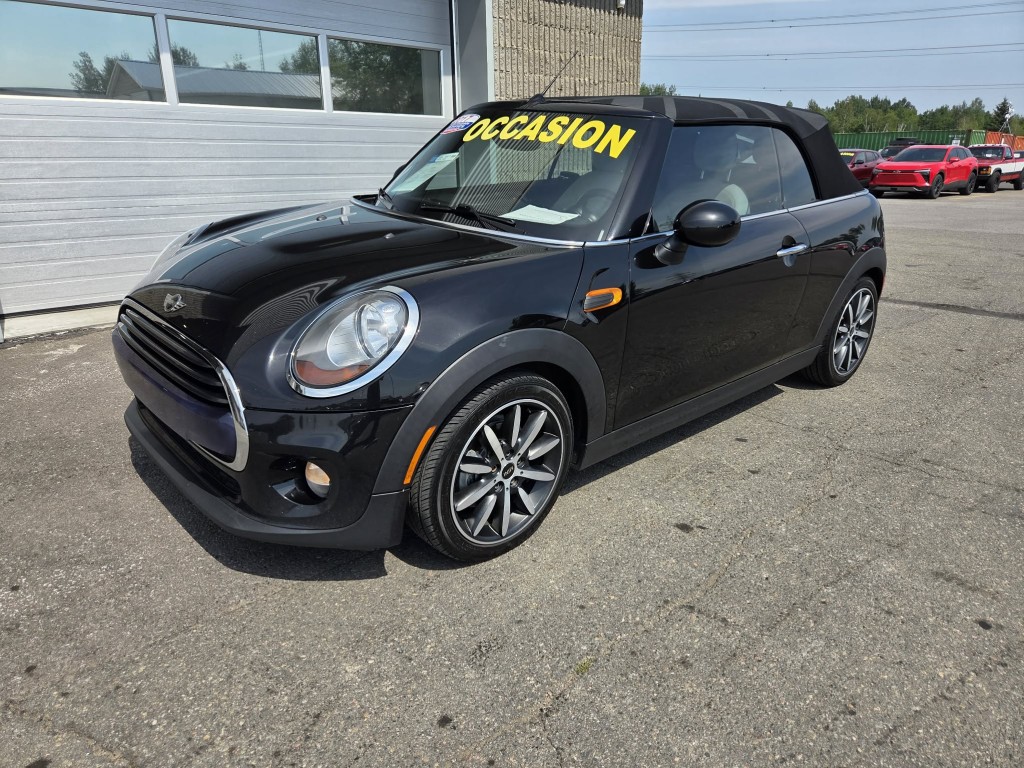 Black 2017 MINI Cooper Convertible Front-Wheel Drive Automatic